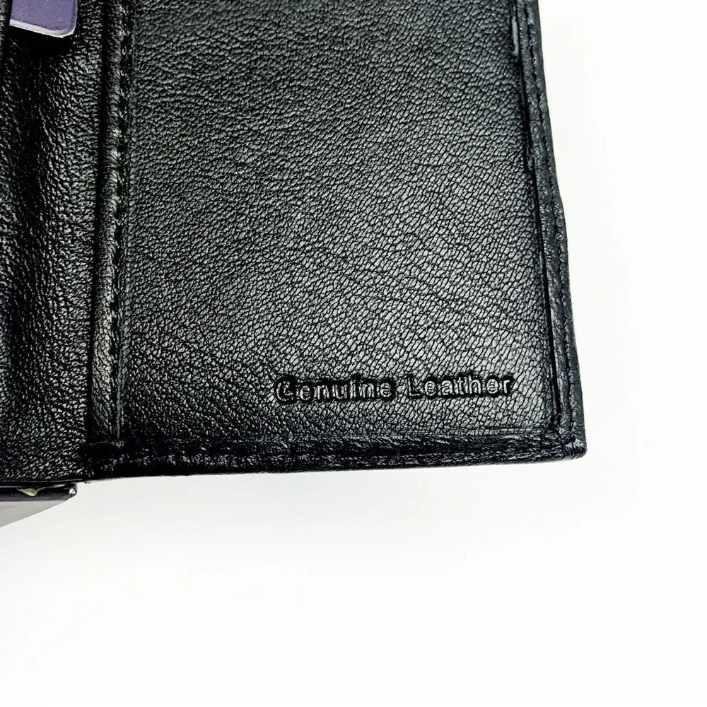 Ben Sherman Black Tri-Fold Genuine Leather Wallet